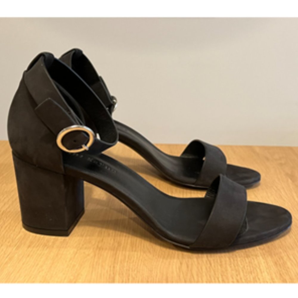 Jenni Kayne Oiled Leather June Heel Black Sz 40